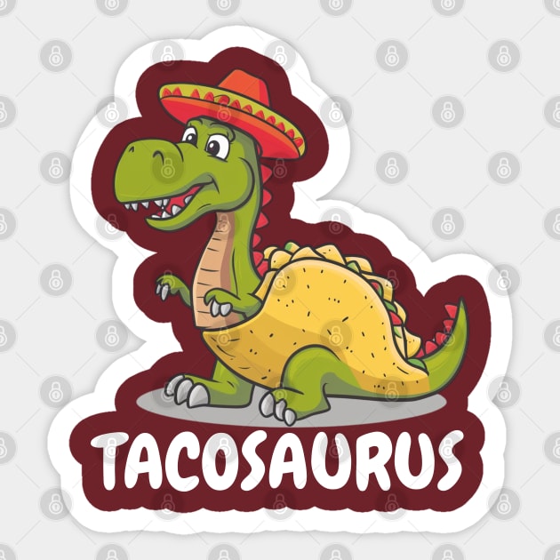Tacosaurus Sticker by YuriArt